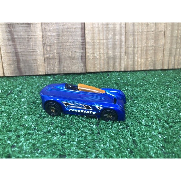 Hot Wheels Monoposto 2000 Mattel Blue Gold Wheels Die Cast 1:64 - Picture 1 of 1